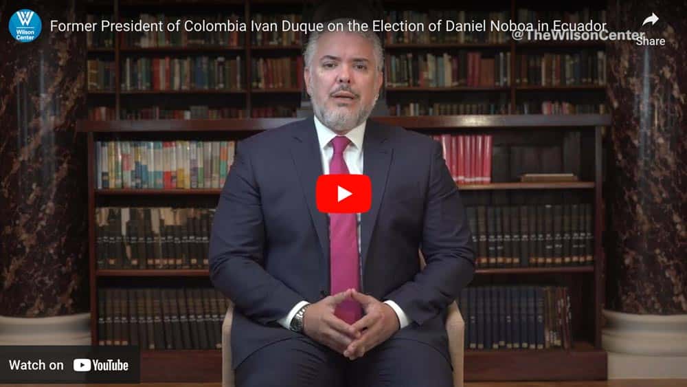Former President of Colombia Ivan Duque on the Election of Daniel Noboa in Ecuador
