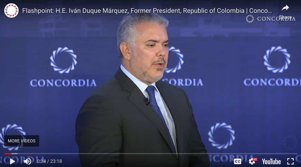 flashpoint h.e. iván duque márquez, former president, republic of colombia concordia americas